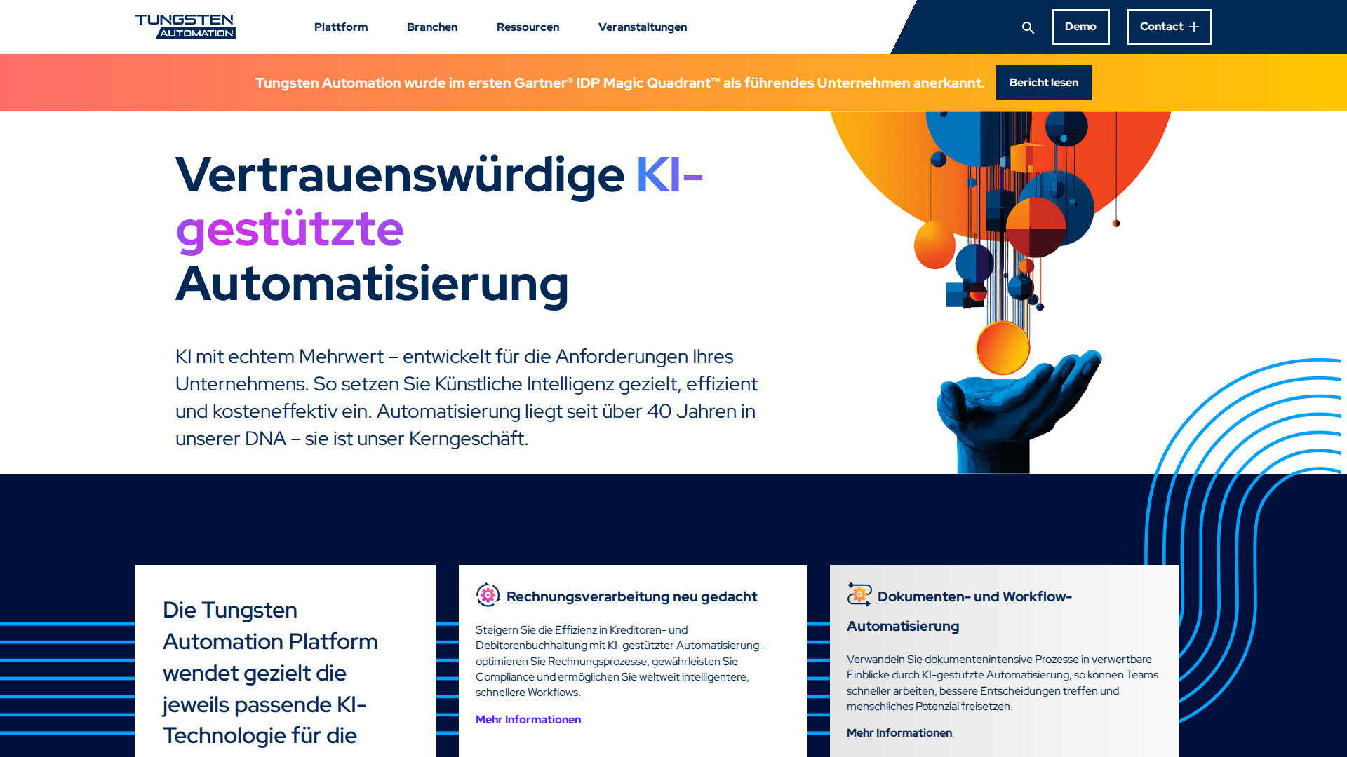 Screenshot von kofax.de