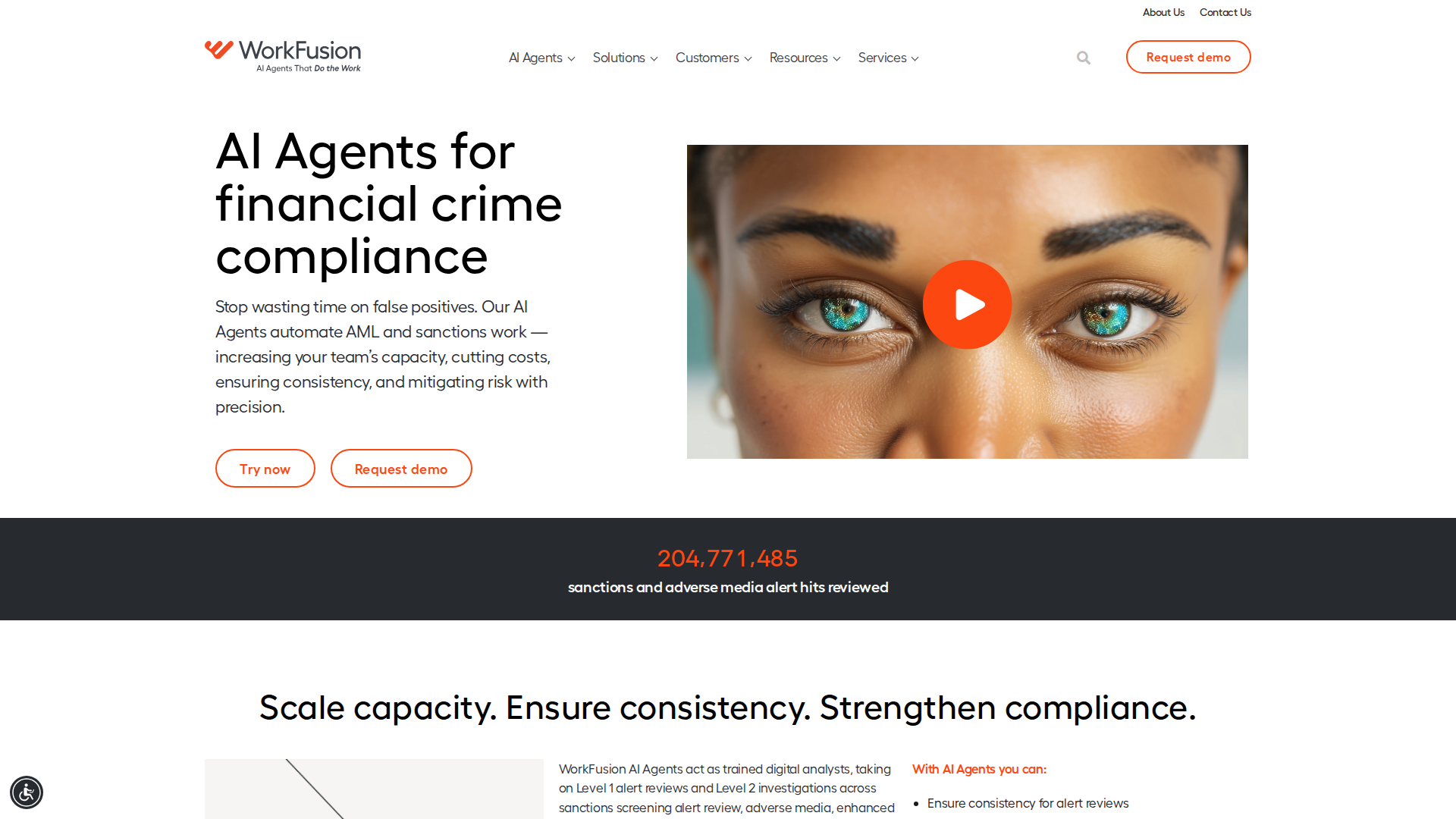 Screenshot von workfusion.com