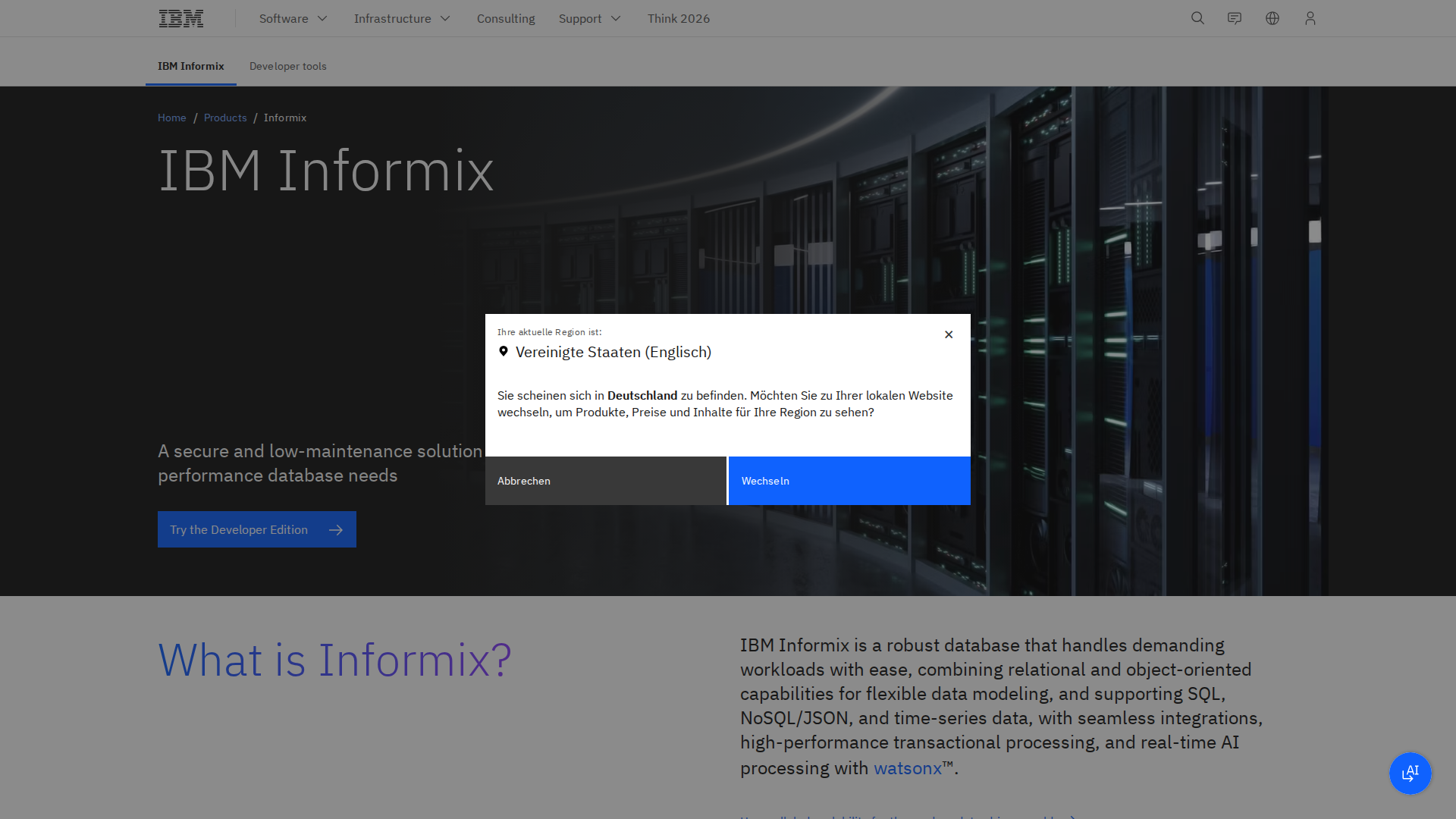 Screenshot von ibm.com